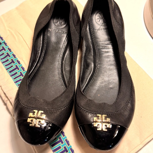 Tori Burch Chelsea Cap Toe Ballet Flats, Fair Condition, Size 6 - Picture 3 of 7
